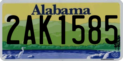AL license plate 2AK1585