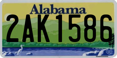 AL license plate 2AK1586
