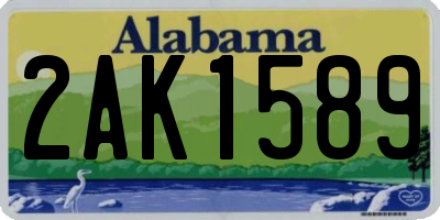 AL license plate 2AK1589
