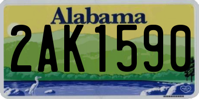 AL license plate 2AK1590