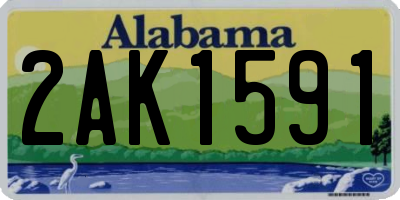 AL license plate 2AK1591