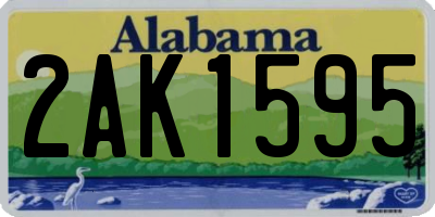 AL license plate 2AK1595