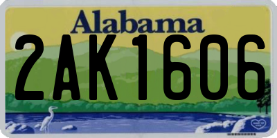 AL license plate 2AK1606