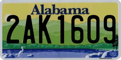 AL license plate 2AK1609