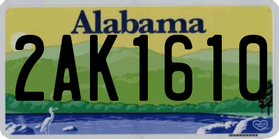 AL license plate 2AK1610