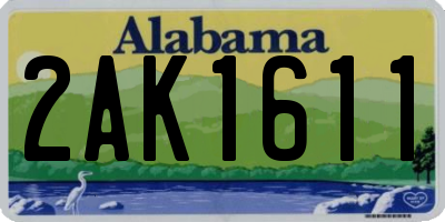 AL license plate 2AK1611