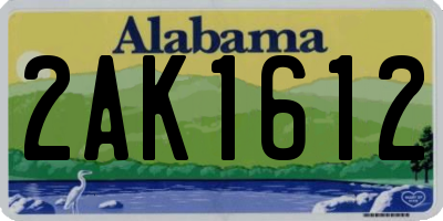 AL license plate 2AK1612