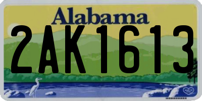 AL license plate 2AK1613