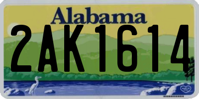 AL license plate 2AK1614
