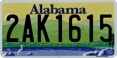 AL license plate 2AK1615