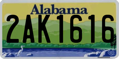 AL license plate 2AK1616