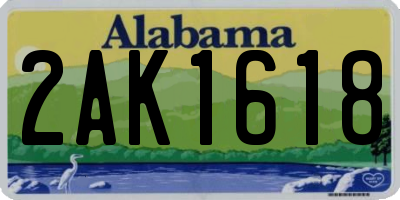 AL license plate 2AK1618