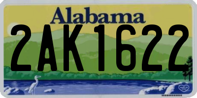 AL license plate 2AK1622