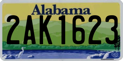 AL license plate 2AK1623