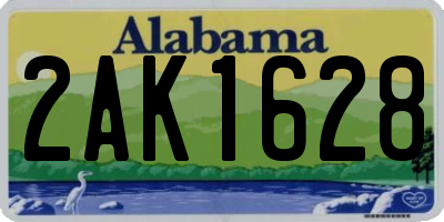 AL license plate 2AK1628