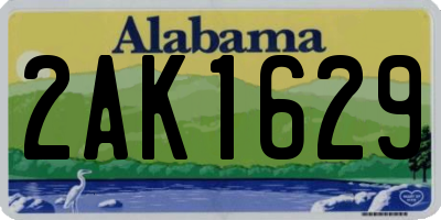 AL license plate 2AK1629