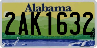 AL license plate 2AK1632