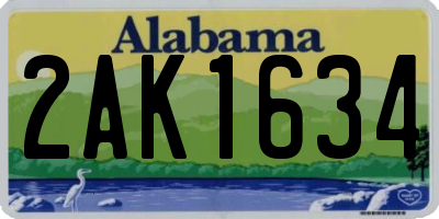 AL license plate 2AK1634
