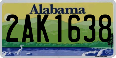AL license plate 2AK1638