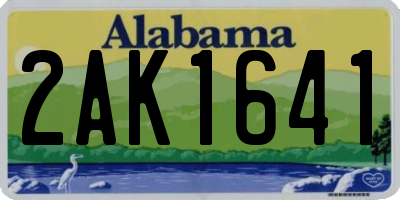 AL license plate 2AK1641