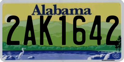 AL license plate 2AK1642