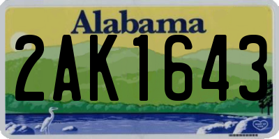 AL license plate 2AK1643