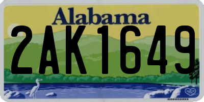 AL license plate 2AK1649