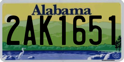 AL license plate 2AK1651