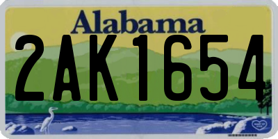 AL license plate 2AK1654