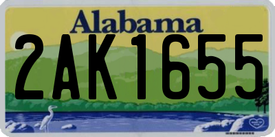 AL license plate 2AK1655