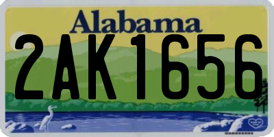 AL license plate 2AK1656