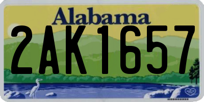 AL license plate 2AK1657