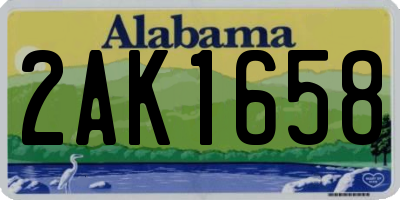 AL license plate 2AK1658