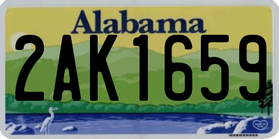 AL license plate 2AK1659