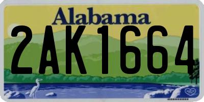 AL license plate 2AK1664