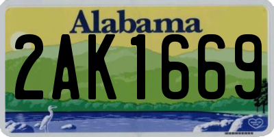 AL license plate 2AK1669