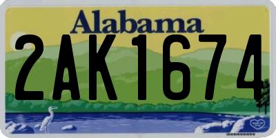 AL license plate 2AK1674