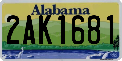 AL license plate 2AK1681