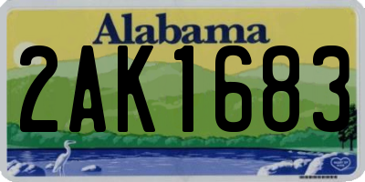 AL license plate 2AK1683