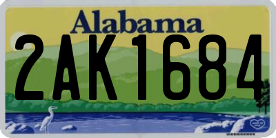 AL license plate 2AK1684