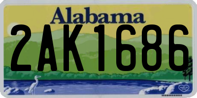 AL license plate 2AK1686