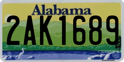 AL license plate 2AK1689