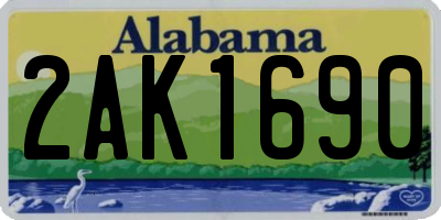 AL license plate 2AK1690