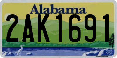 AL license plate 2AK1691