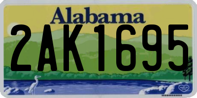 AL license plate 2AK1695