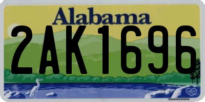 AL license plate 2AK1696