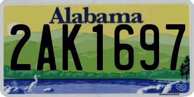 AL license plate 2AK1697