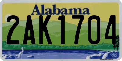 AL license plate 2AK1704