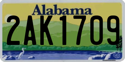 AL license plate 2AK1709