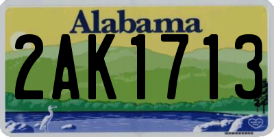 AL license plate 2AK1713